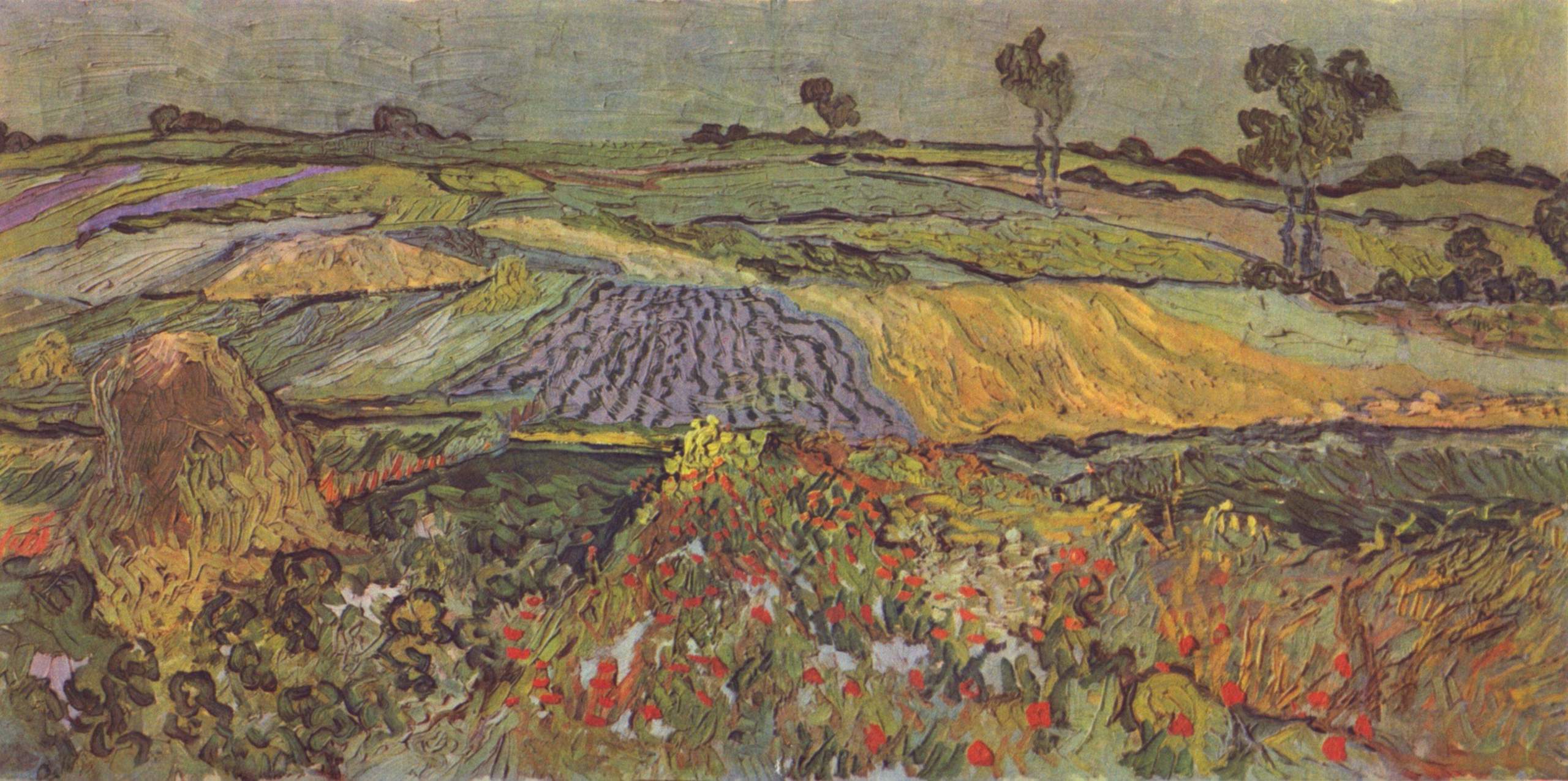 Картина Ван Гога Пшеничные поля близ Овера 1890
